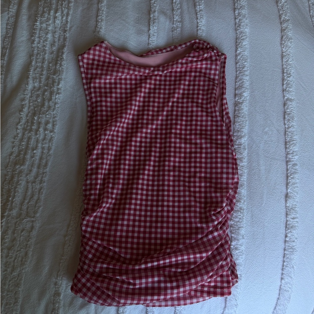 Red Checkered Women's Skirt